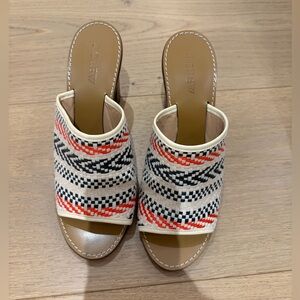 J. Crew colourful mule sandal heels